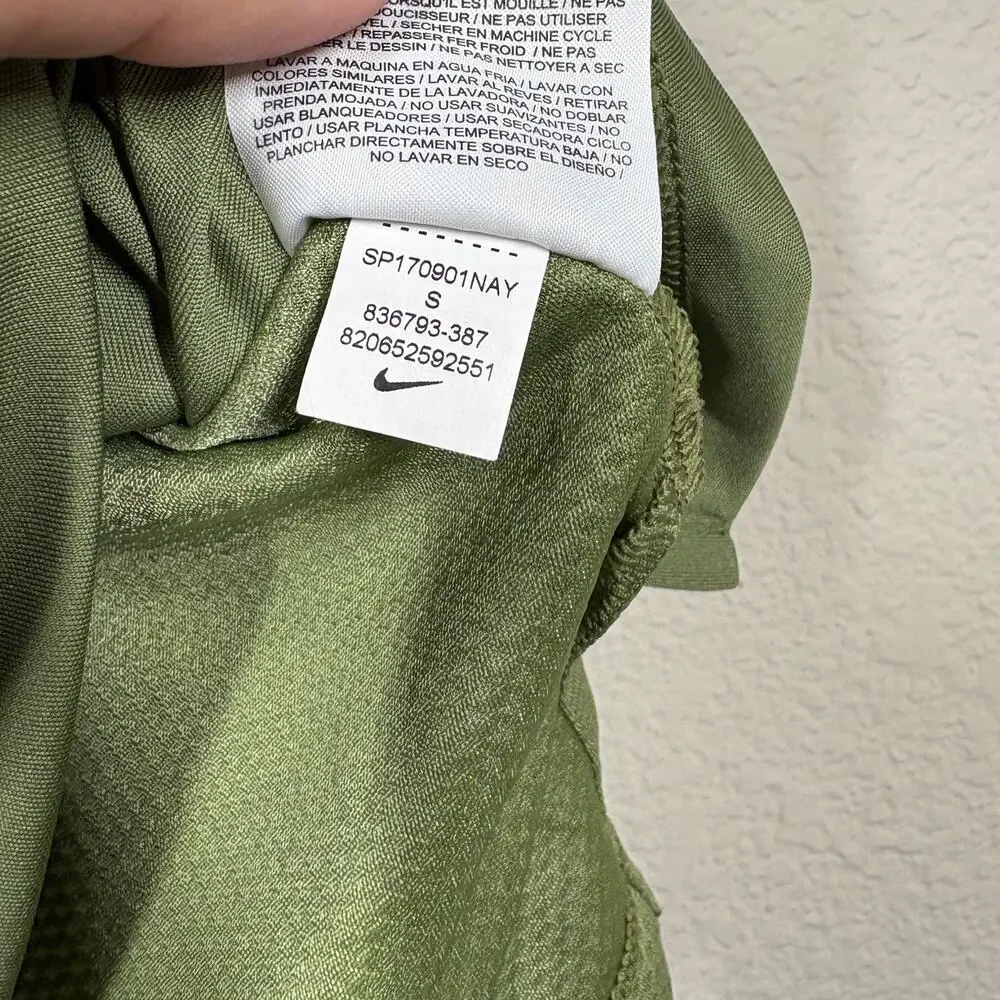 Nike Small Dri-Fit Running Tank City Core Top Olive Green Racerback Activewear - Picture 8 of 10